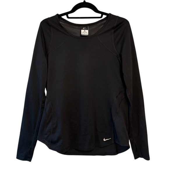Nike Tops - Nike Dri-Fit Long Sleeve Tee w Mesh Accents Black Size Medium